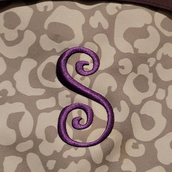 Thirty-One Camera/ Diaper Bag Animal Print Sling Backpack with Embroidered 'S' - Picture 2 of 12